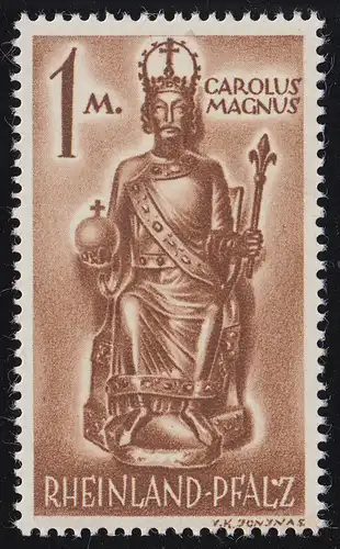 Rheinland-Pfalz 15yv I Freimarke 1 M. **