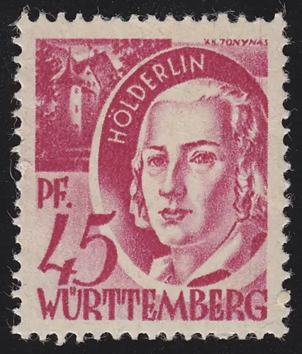 Württemberg 9vw II Freimarke 45 Pf., postfrisch **