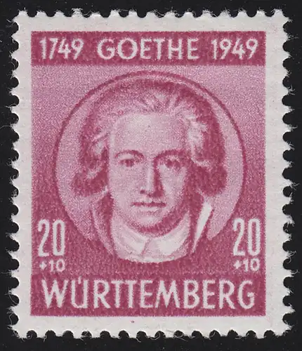 Württemberg 45 Goethe 20 Pf. **