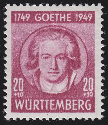 Wurtemberg 45 Goethe 20 Pf. **