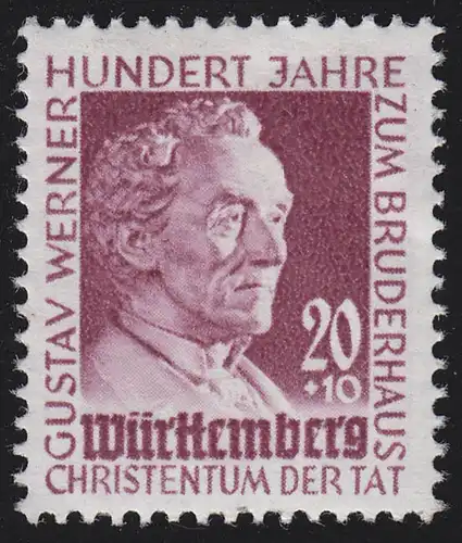 Württemberg 48 Gustav-Werner-Stiftung 20 Pf. **