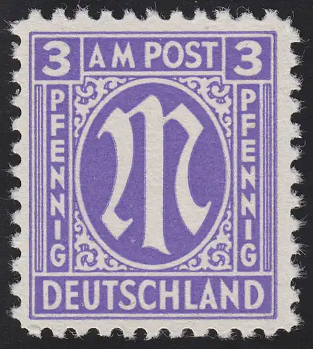 Bizone 1z AM-Post 3 Pf. ** Postfraîchissement