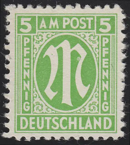 Bizone 3z AM-Post 5 Pf. ** postfrisch