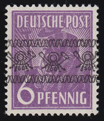 Bizone 37Ia Bande imprimée 6 Pf. **