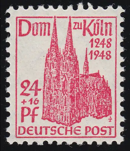 Bizone 71WA Cologne Dom 24 Pf. rotkarmin **