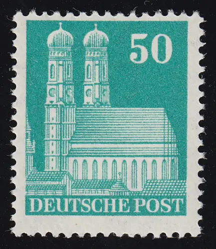 Bizone 92 WA Bauten 50 Pf., blaugrün, eng gezähnt **