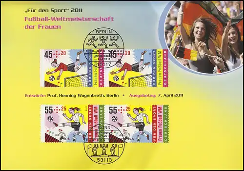 2857-2858 Sporthilfe: Fußball-WM der Frauen - EB 3/2011