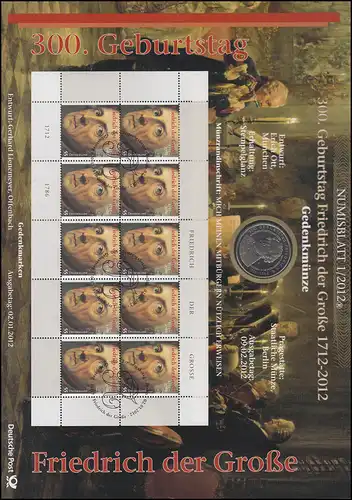 2906 350e anniversaire Friedrich le Grand - Numisblatt 1/2012