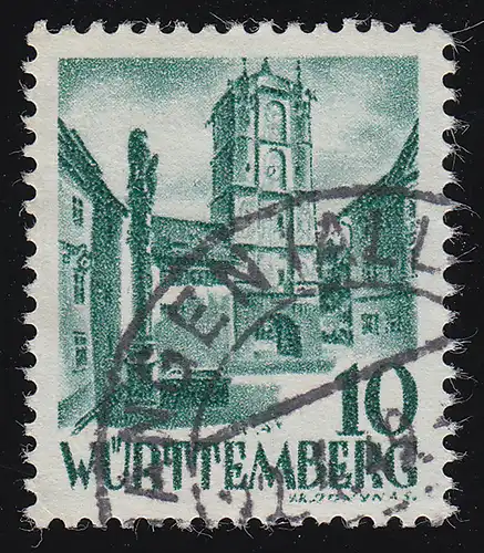 Württemberg 33 Freimarke 10 (Pf.) O gestempelt