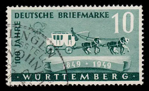 Württemberg 49 Deutsche Briefmarken 10 Pf. O gestempelt