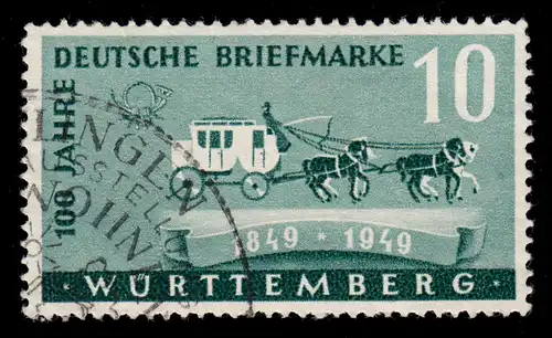Wurtemberg 49 Timbres allemands 10 pf. O cacheté
