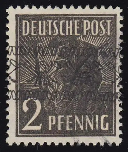 Bizone 36Ia Bande imprimée 2 Pf. O