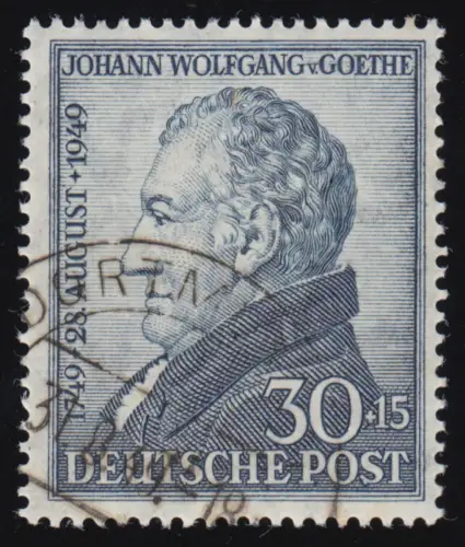 Bizone 110 Goethe 30 Pf. O Tamponné