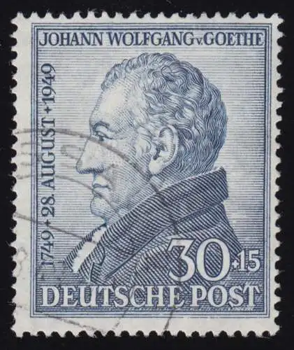 Bizone 110 Goethe 30 Pf. O gestempelt