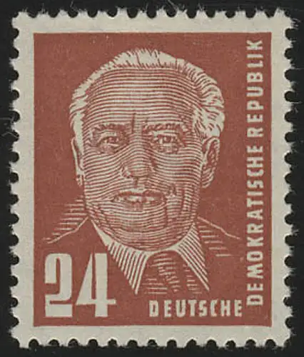 324za XI Wilhelm Pieck 24 Pf Wz.2 XI ** frais de port