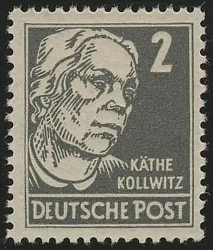 327za XII Käthe Kollwitz 2 Pf Wz.2 XII ** geprüft