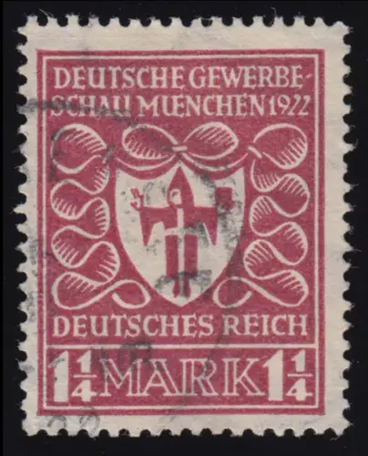 199c Gewerbeschau 1 1/4 M gestempelt O geprüft