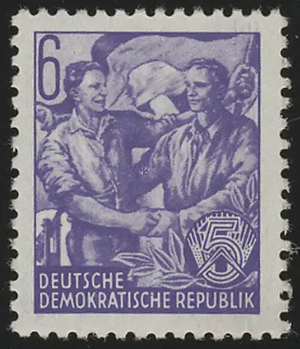 364 XI Fünfjahrplan 6 Pf Wz.2 XI, postfrisch **