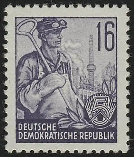 369 XII Fünfjahrplan 16 Pf Wz.2 XII **