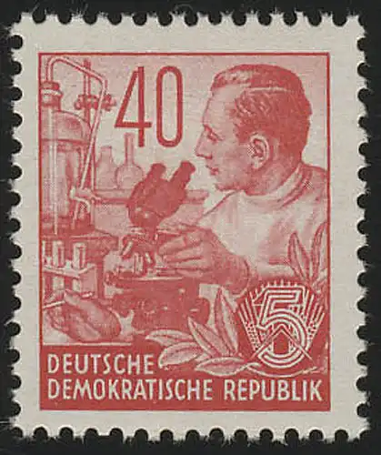 375 XII Fünfjahrplan 40 Pf mit Wasserzeichen Wz.2 XII **