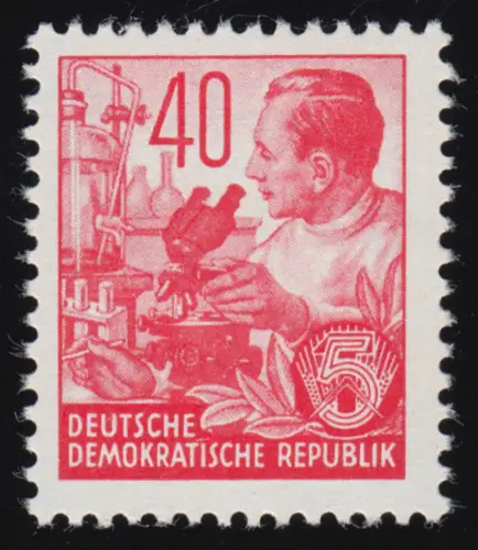 375 XII Fünfjahrplan 40 Pf mit Wz.2 XII, postfrisch **