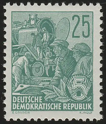 415x XI Fünfjahrplan 25 Pf Wz.2 XI, postfrisch **