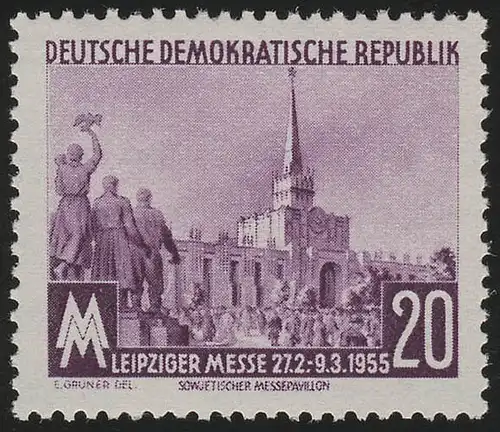 447 XII Leipziger Frühjahrsmesse 20 Pf Wasserzeichen 2 XII **