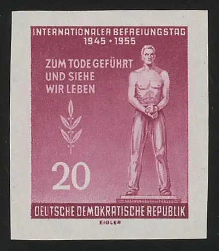 460B Befreiung 20 Pf UNGEZÄHNT aus Block **