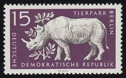 553 XI Tierpark 15 Pf Spitzmaulnashorn Wz.2 XI **