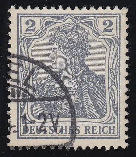 68 Germania 2 Pf. Deutsches Reich ohne WZ, O