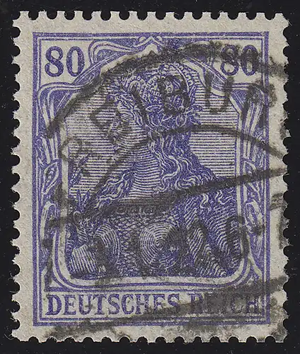 149aI Germania 80 Pf Drucktype I, O geprüft