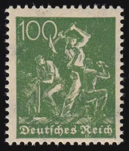 187b Freimarke Arbeiter 100 Pf Wz 2 ** geprüft