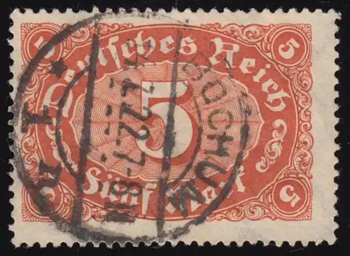 194b Freimarke Ziffer im Oval 5 M Wz 2 gestempelt O geprüft