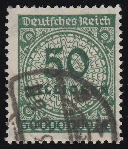 321AWb Kreis mit Rosetten-Muster 50 Mio M gestempelt O geprüft