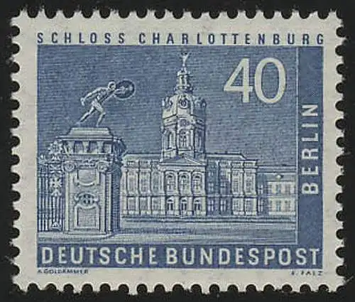 149v geriffelt Stadtbilder Schloß Charlottenburg 40 Pf **