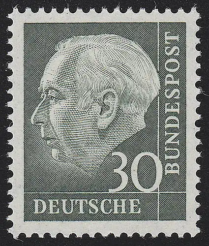 259xw Theodor Heuss 30 Pf, glatte Gummierung, postfrisch **