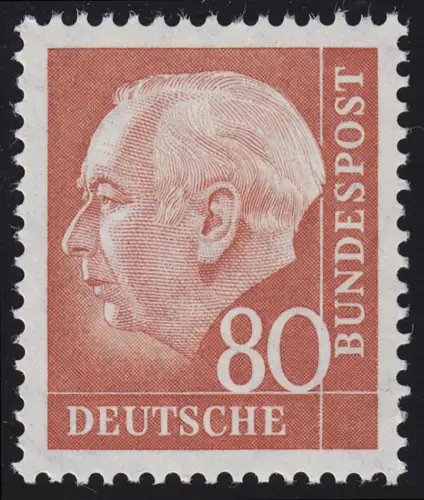 264xw Theodor Heuss 80 Pf, glatte Gummierung, postfrisch **