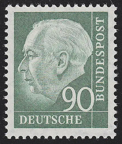 265xv Theodor Heuss 90 Pf, geriffelte Gummierung, postfrisch **