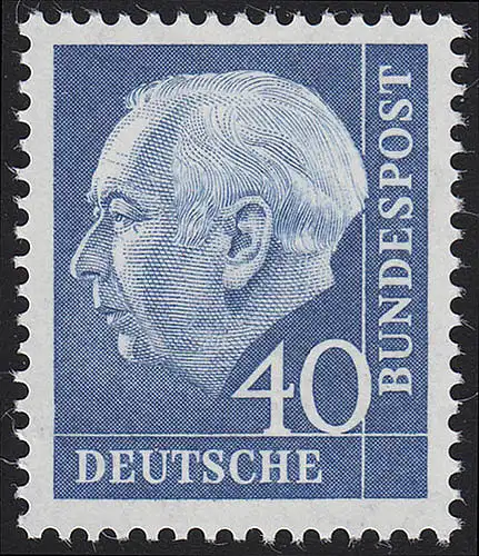 260y Theodor Heuss 40 Pf fluoreszierendes Papier (Lumogen), postfrisch **