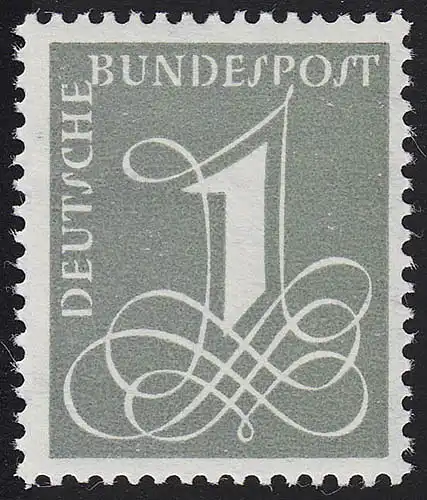 285YI Ziffer 1 Pf Wasserzeichen 4 Y, Erstauflage, ** postfrisch