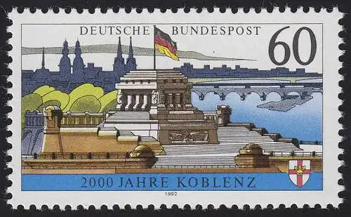 1583x Koblenz, Papier OHNE Fluoreszenz, postfrisch **
