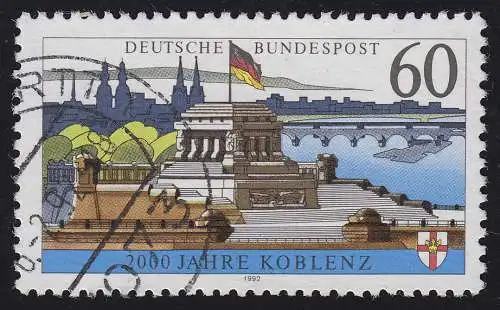 1583x Koblenz, ohne Fluoreszenz, gestempelt