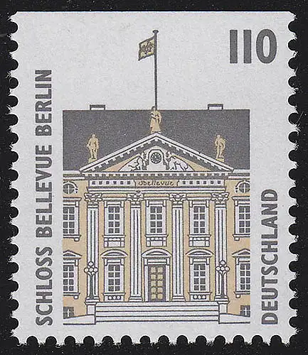 1935C SWK 110 Pf oben ungezähnt, Schloß Bellevue Berlin, **