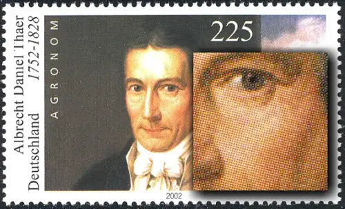 2255II Albrecht Daniel Thaer Type II, Rasterung 15 / 75 Grad, postfrisch **