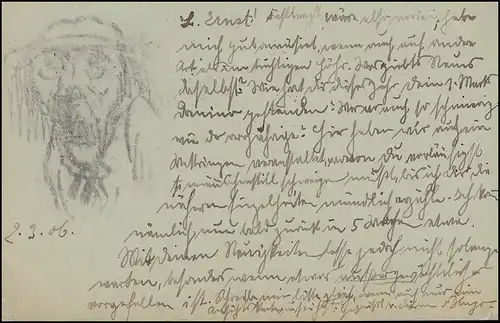 France Carte postale P 18I en tant que carte d'artiste DV 545, PARIS 2.3.1906