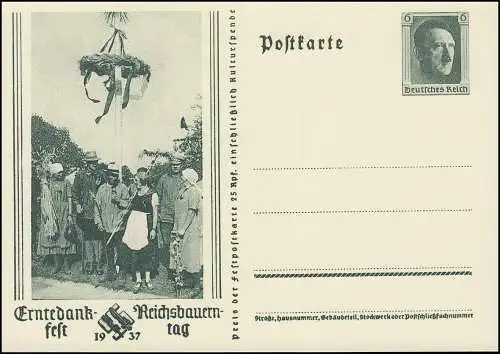 P 265 Carte postale spéciale pour la fête des récoltes, ** comme dépensé