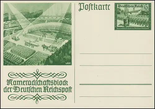 P 292 Kameradschaftsblock der Deutschen Reichspost, ** wie verausgabt