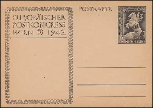 P 294b Europäischer Postkongreß Wien 1942 ohne Aufdruck, ** wie verausgabt