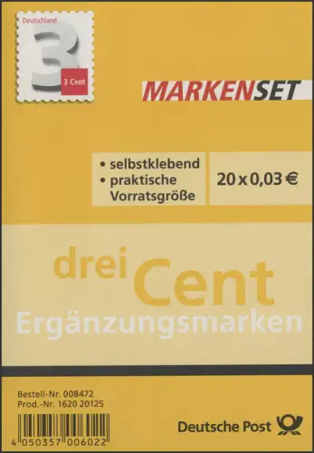 FB 24 Trois cents, feuille 20 x 2967, frais de port **