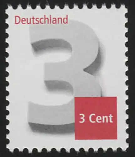 2964 Marque de trois cents avec GERADER n° de type III petits chiffres gras, **